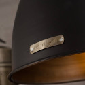 Industrial pendant lamp Voltera 46 cm - Matt Black / Brass LOFTLIGHT - matt black, brass
