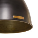 Industrialna lampa wisząca Voltera 46 cm - Matt Black / Brass LOFTLIGHT – matowa czerń, mosiądz