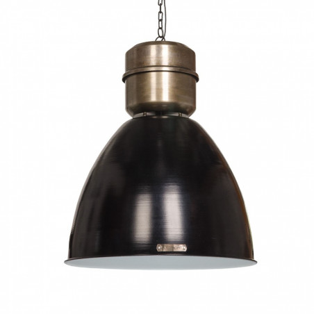 Industrialna lampa wisząca Voltera 46 cm Shine Black / Dark Nickel