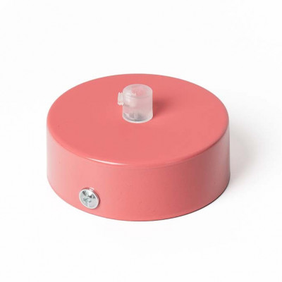 Metal ceiling cup lacquered in pink - one cable Kolorowe Kable