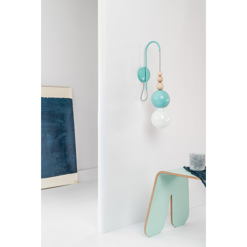 Loft Bala miętowy kinkiet