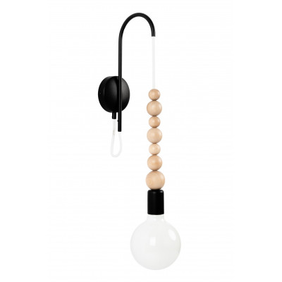 Loft Sfarer textured black wall light – KOLOROWE KABLE