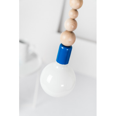 Loft Sfarer ciemnoniebieska strukturalna lampa wisząca KOLOROWE KABLE