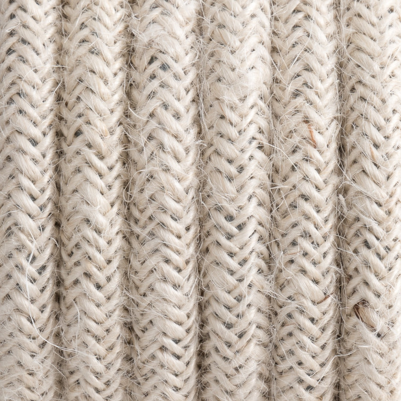 Round electric cable covered by bleached jute 3x2.5mm2 KOLOROWE KABLE