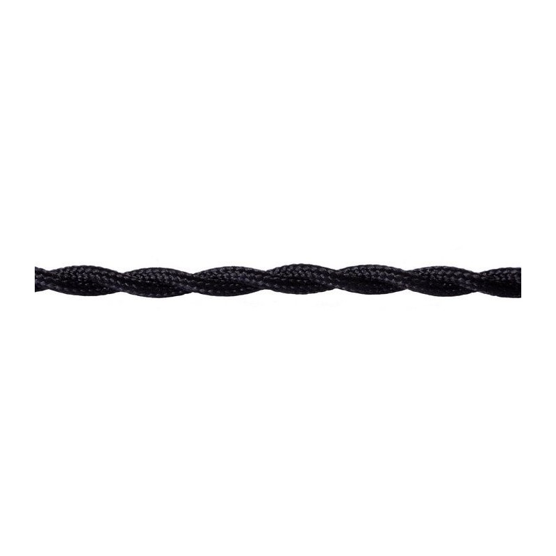 Twisted electric cable covered by polyster 15 black tulip 2x0.75