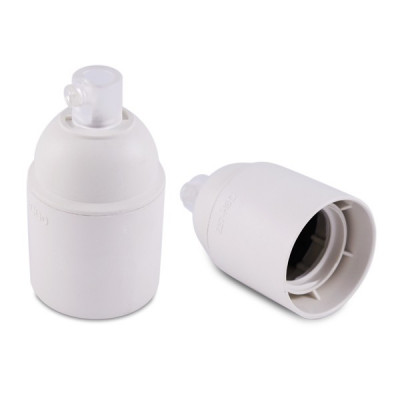 Pastic lamp holder white E27