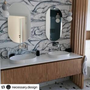✨ Spójrz na tę zachwycającą łazienkę! ✨ Nasze lampy wspaniale komponują się z nowoczesnym wnętrzem z morskimi motywami 🌊  Efekt? Elegancja i styl 🌟 w najlepszym wydaniu. Dziękujemy za inspirację! 💡🚿

Repost od: @necessary.design 

#kolorowekable #oświetlenie #łazienka #łazienkamarzeń #interiordesign #bathroominspo #bathroomgoals #lightingdesign  #homeInspo #designlovers