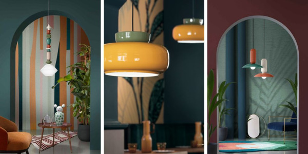 Lampa przy wzorzystej ścianie. Jak połączyć oświetlenie z tapetą bez efektu chaosu?