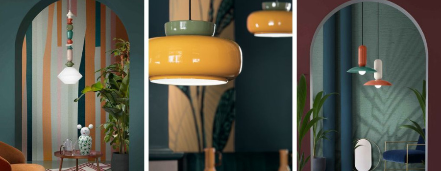 Lampa przy wzorzystej ścianie. Jak połączyć oświetlenie z tapetą bez efektu chaosu?